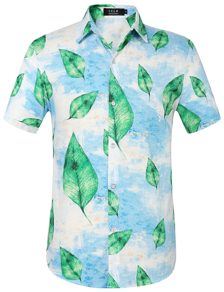 SSLR Mens Freshness Hawaiian Shirts