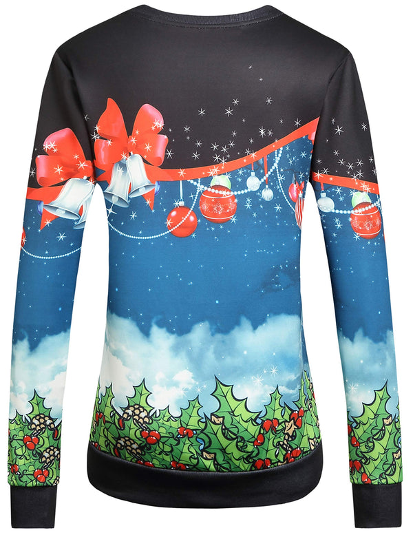 SSLR Ugly Christmas Sweat Shirts For Women Hoodies Xmas Light Weight