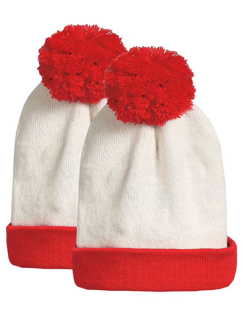 SSLR Big Kids Halloween Beanie Red White Knit Christmas Hat