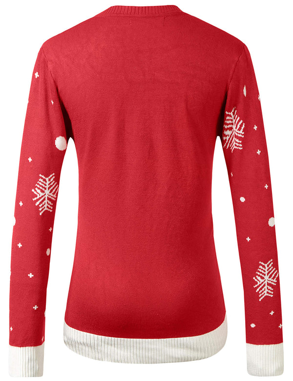 SSLR CamiiMia Womens Christmas Reindeer Pullover Sweater