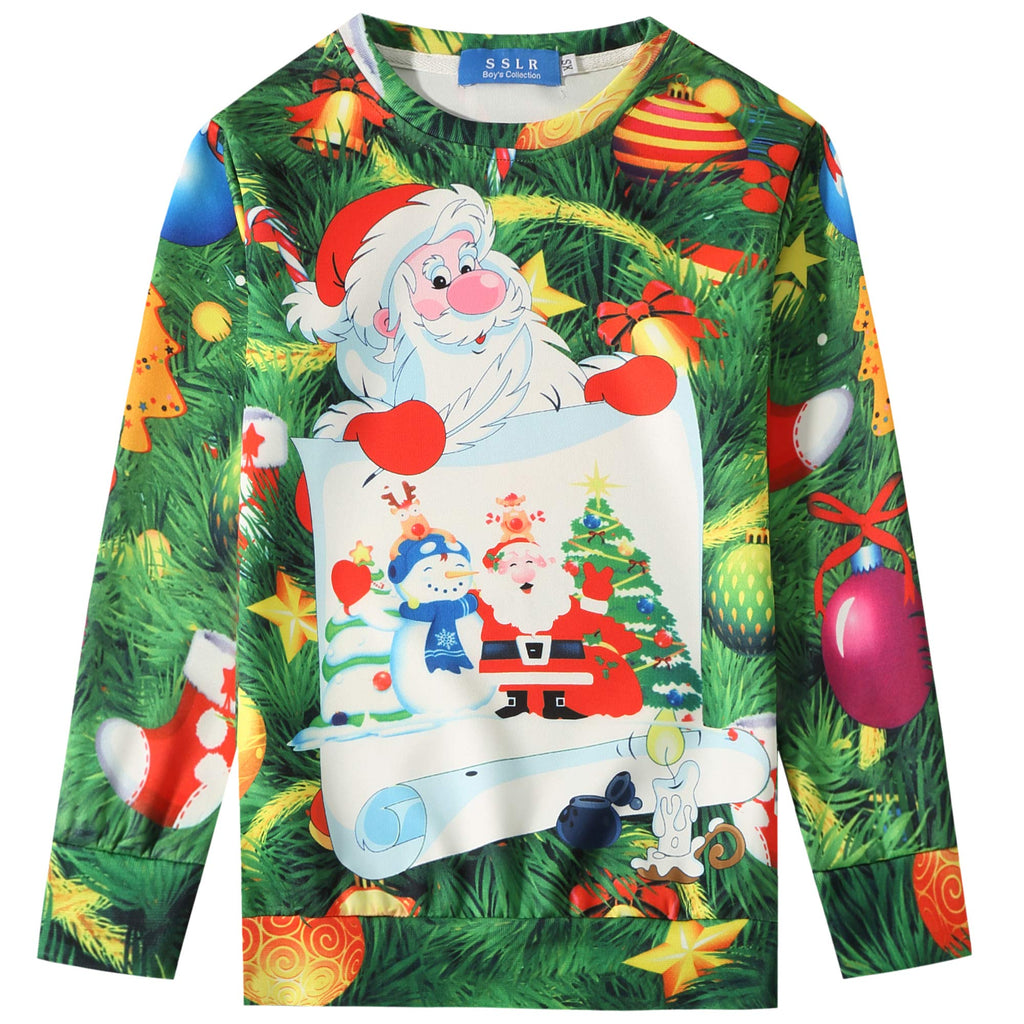 SSLR Family Funny Santa Claus Crewneck Ugly Christmas Sweatshirt