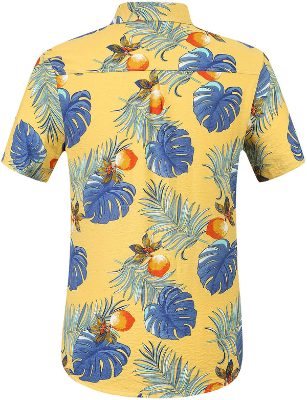SSLR Mens Button Down Casual Aloha Hawaiian Shirts