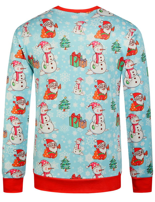 SSLR Mens Christmas Sweatshirt Funny Hoodies Xmas Holiday Crew Neck Pullover