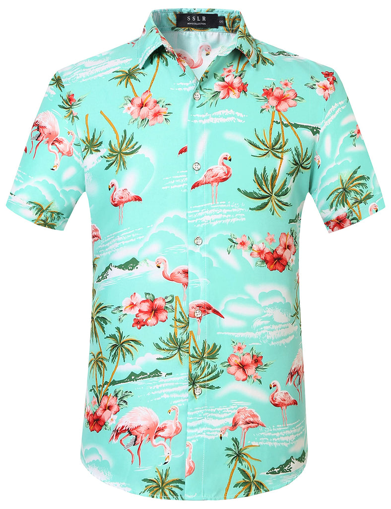 Aloha Hawaiian Shirt for Men with Flamingos | Buy Now from SSLR