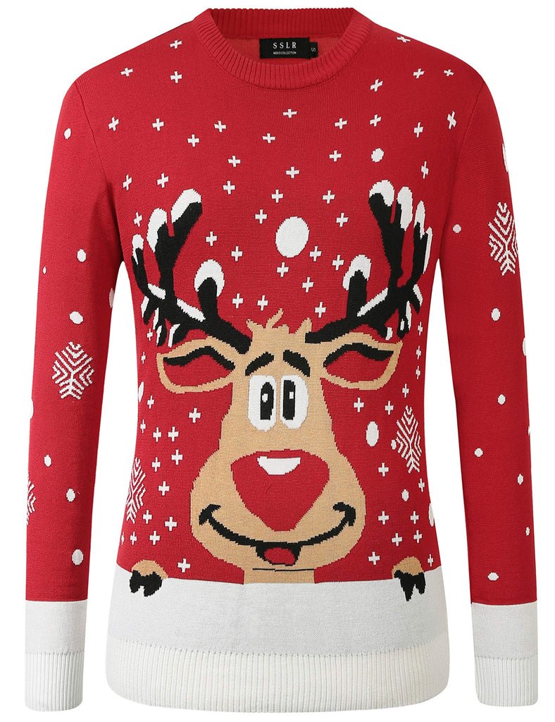 SSLR Mens Ugly Christmas Knitted Pullover