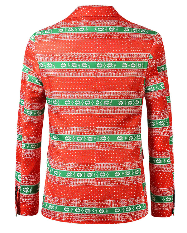 SSLR Men's Xmas Ugly Christmas Blazer Jacket
