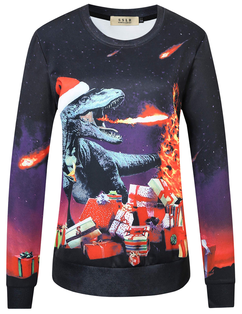 SSLR Ugly Christmas Sweatshirts For Women Xmas Pullover Lightweigh